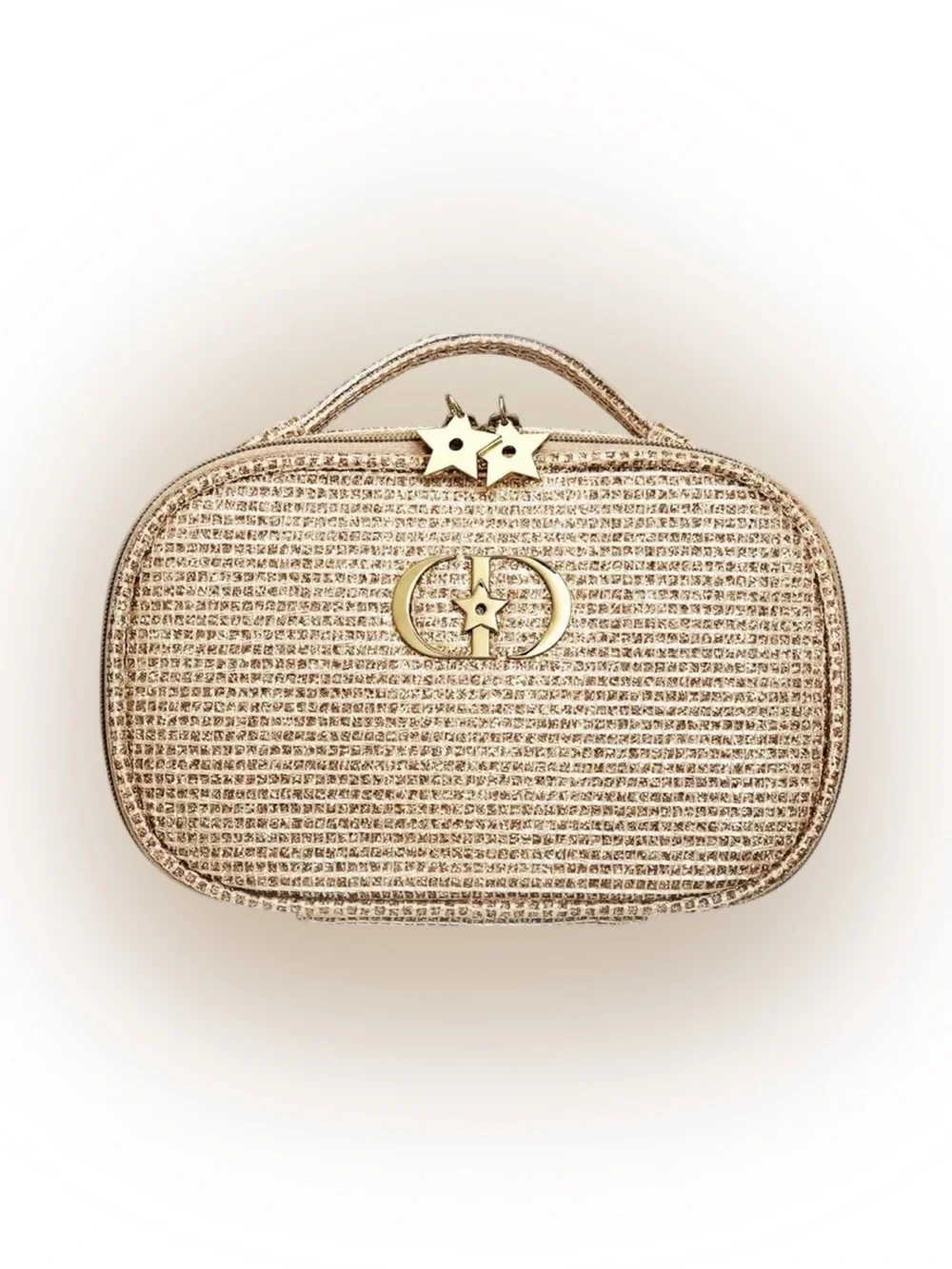Dior Beauty Sparkly Top-Handle CD Star Accent Cosmetics Case - Picture 2 of 15